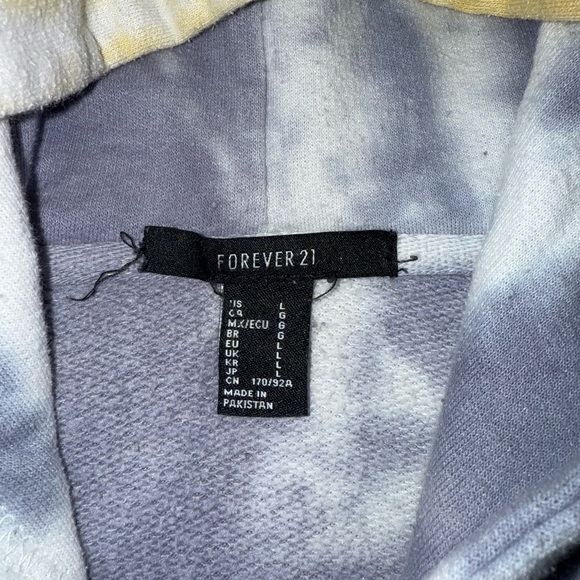Forever 21 Tie-Dye Hoodie in Yellow, Purple, and Orange Size Large - Picture 2 of 3